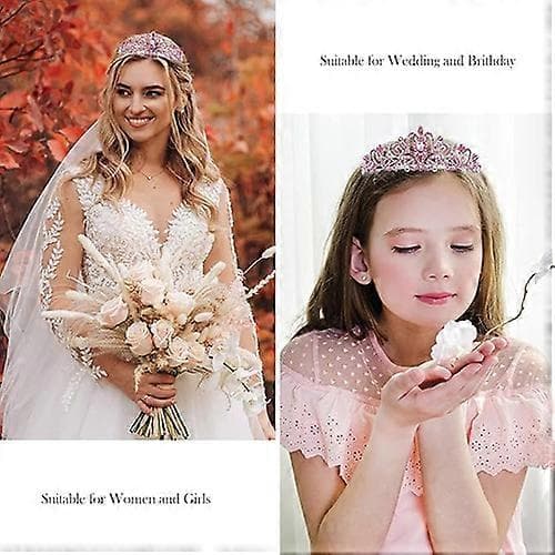 Födelsedagsdrottning\" Skärp och Strass Tiara Set Pink