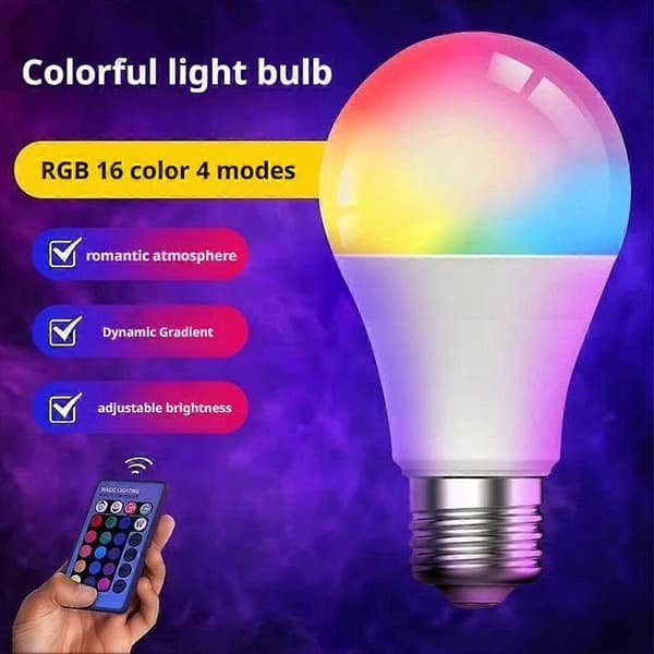 Smart Pære Bluetooth Pære Lys Rgbcct Mobilkontroll LED Pære Lys