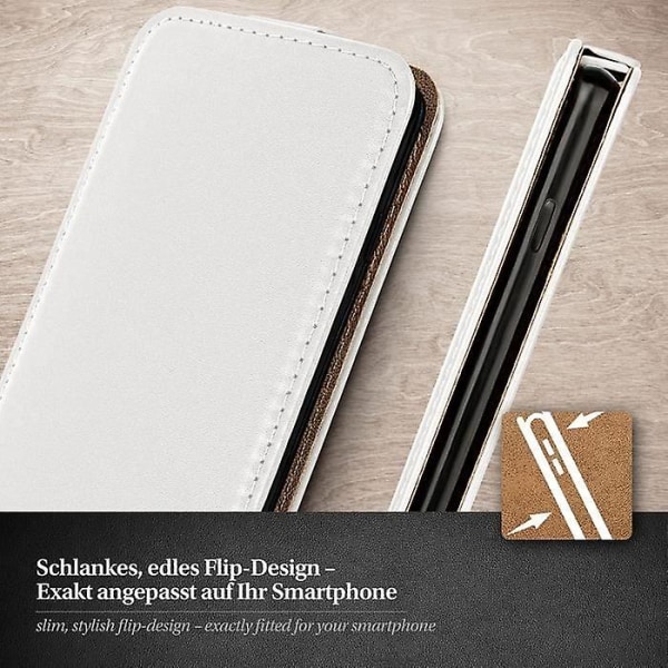 Flip-cover med magnetisk lukning iPhone SE 2020 Faux Leather White U