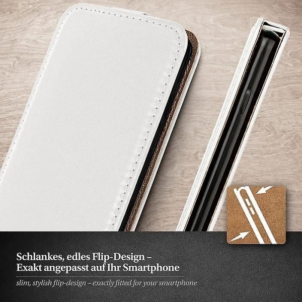 Flip-deksel med magnetisk lukking iPhone SE 2020 Faux Leather White U