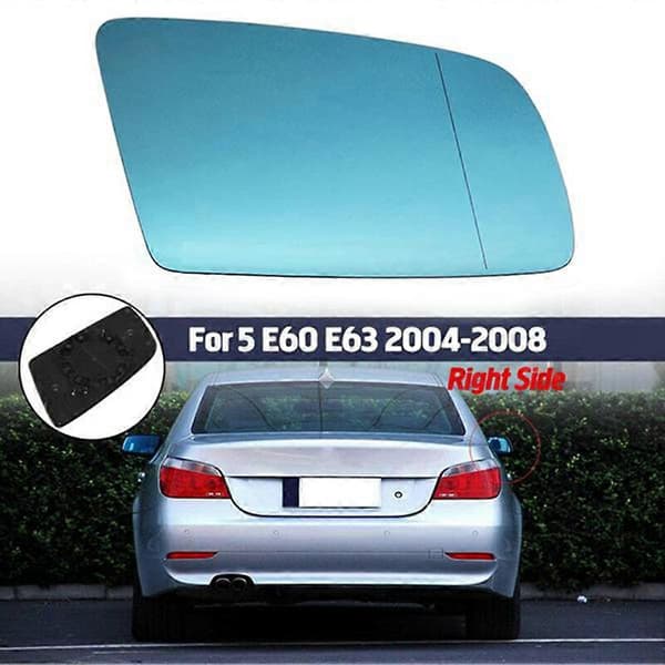 Vasen ja oikea oven sivupeilin lasi lämmitetty taustalevyllä Bmw 5-sarjan E60 E61 E63 E64 2003-2010 51167251650 Bleu