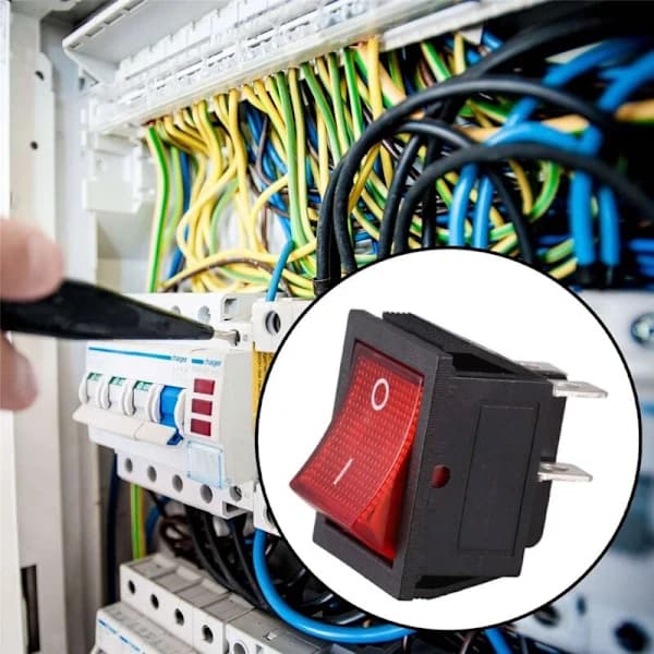 4-polet av/på vippebryter 16A 20A 250V AC-FM-