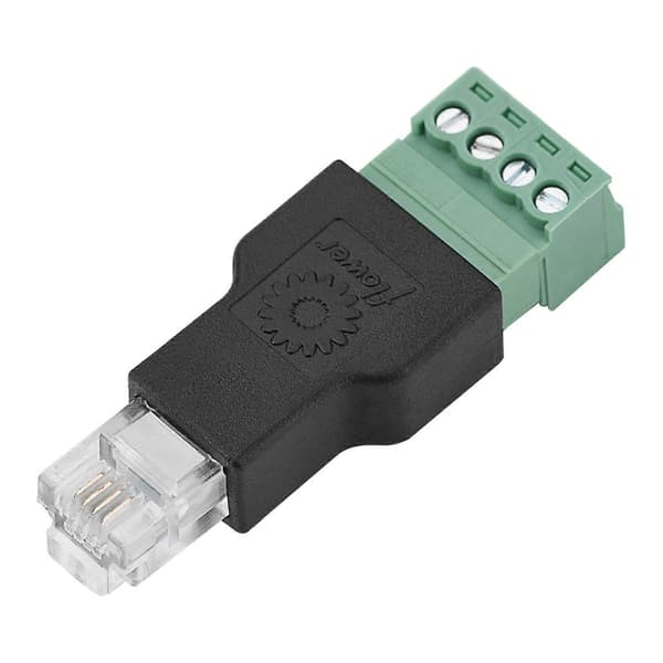 RJ11 6P4C han Ethernet-stik til 4-benet skrueterminalstik