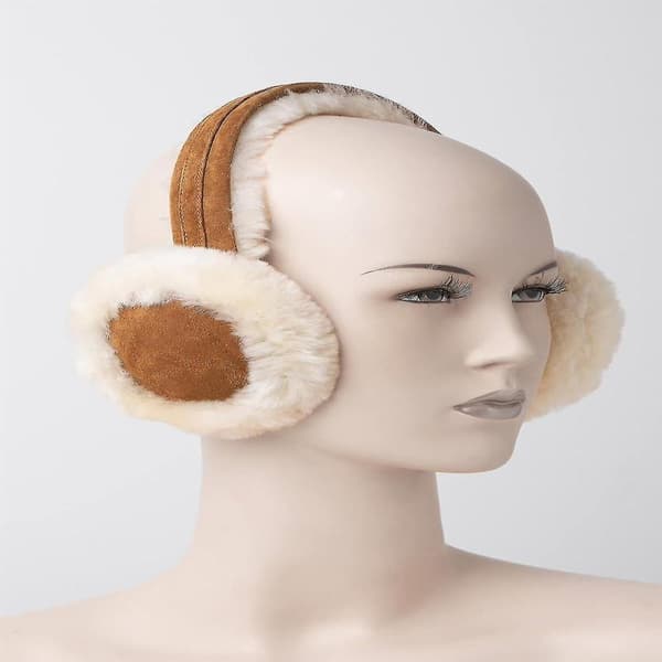Women's Earmuffs - Soft, Comfortable, and Foldable Fleece Earmuffs for Cold Weather Chestnut
