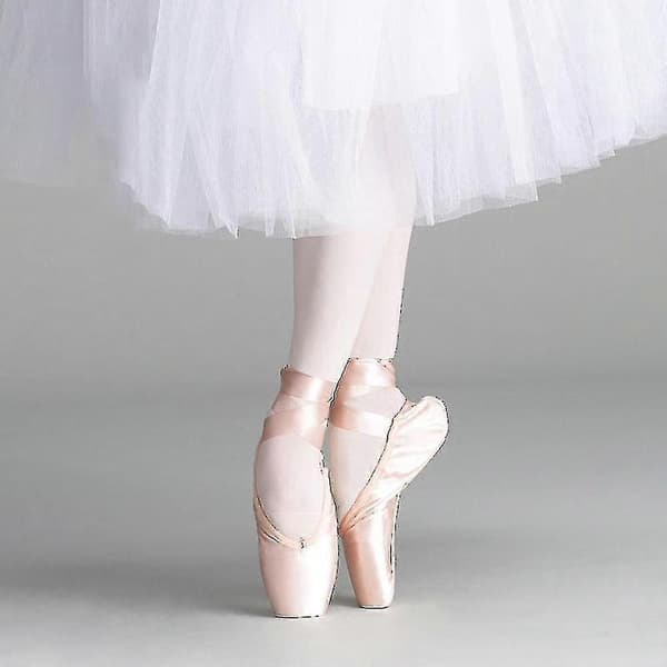 Balett Pointe Skor Flickor Kvinnor Band Ballerinaskor Med Tåskydd