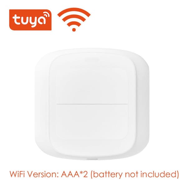 4X Tuya WiFi Smart Scene Trådløs Switch Trykknap Controller Automation Scenarie 2 Gang Smart Home Gadgets White