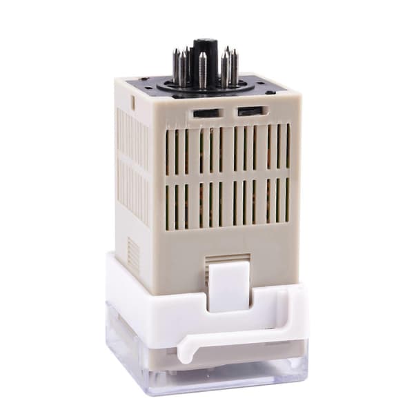 3X AC 220V 5A Programmerbar Dobbelt Forsinkelsesrelæ Enhed Værktøj DH48S-S Gray white black