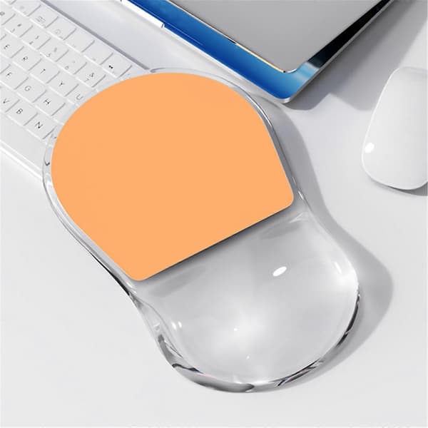 Kontormusemåtte med håndledsstøtte Ergonomisk Gaming Desktop Musemåtte Håndledsstøtte til PC Bærbar Computer Støtte Black