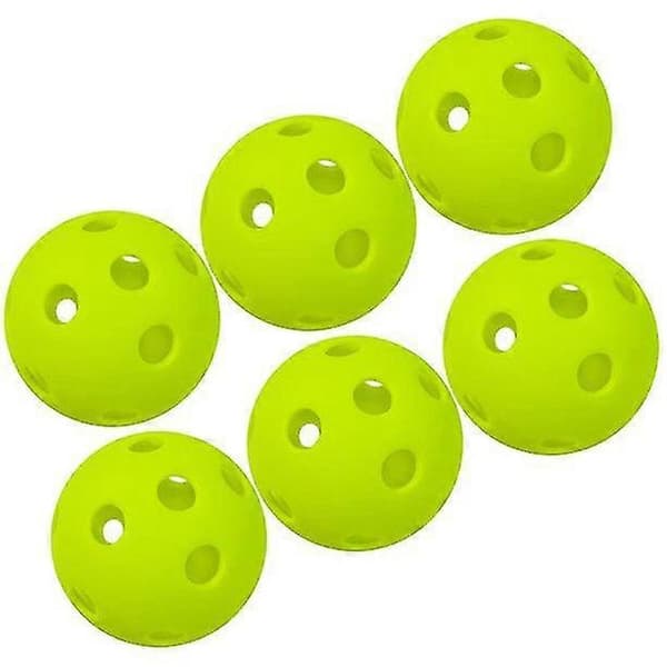 12-pack 26-håls pickleballbollar för inomhusbruk, grön