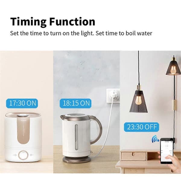 Tuya WIFI 2-kanals smart relæ-kontakt med kabinet