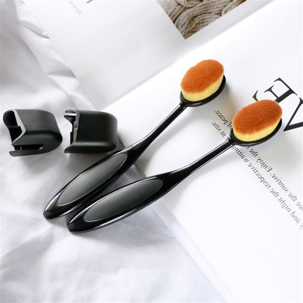 Oval Foundation Brush Stor Tannbørste sminkebørster Rask Feilfri