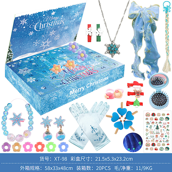 Adventskalender för Flickor - Enhörningspresenter för Flickor Adventskalender 24 Dagar med Överraskningar Bästa Presenter för Döttrar Baby G bingxue