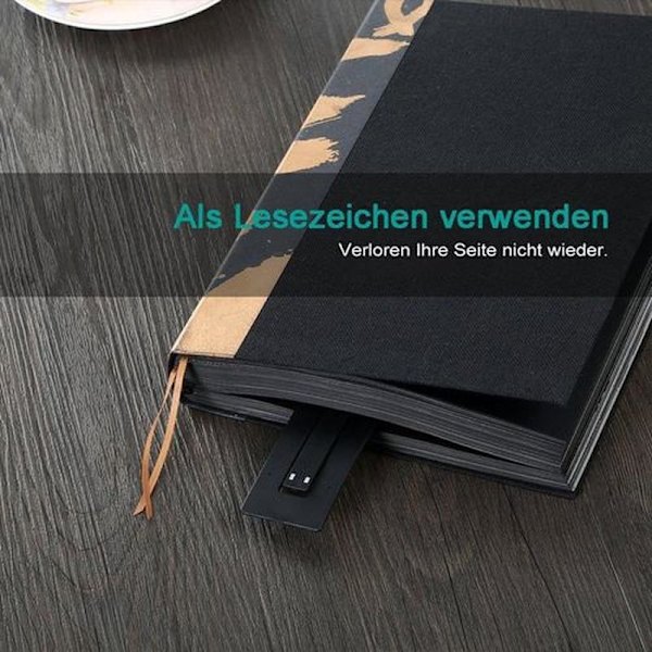 Reading lamp book clip LED book lamp with two clips and continuously dimmable