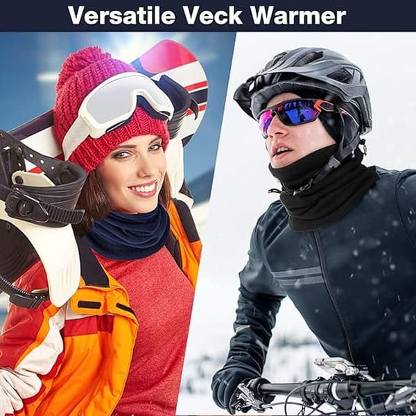 Winter Fleece Neck Warmer 3-pack Double Layer Thermal Scarf Thick Multifunctional Scarf