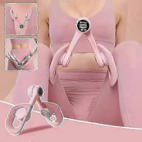 Mireva Fit Bækkenlårtræner Digitalt Display Bækkenbundstræner Pink Counting Adjustable
