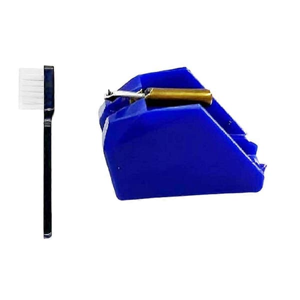 Erstatningsstift til Technics P30 EPS30CS EPS24CS EPS25CS SL-BD2 SL-DD2 pladespillerpatron med rensebørste Bleu profond