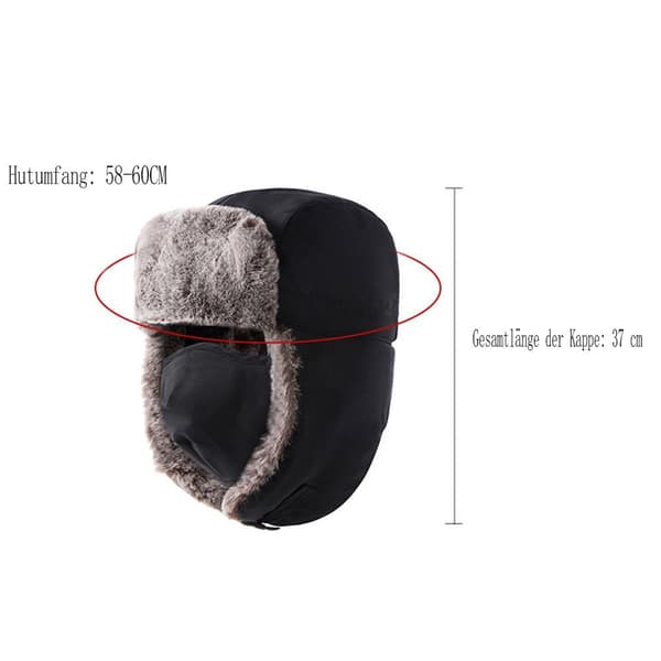 Unisex Vinterøreklap Bomber Hat Holder Varmen Ved Skøjteløb og Skiløb