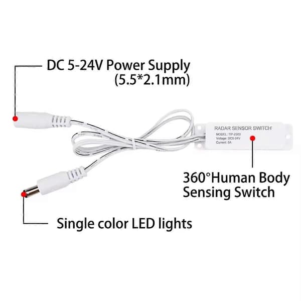 DC 5-24V 5.8G Mikrovågsradarsensor-strömbrytare