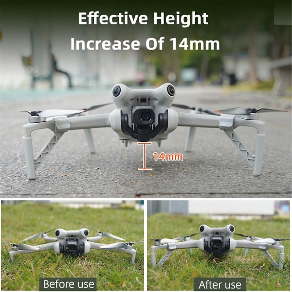 Forlænget landingsstelben til Mini 4 Pro bærbart beslag med øget højde Dronetilbehør