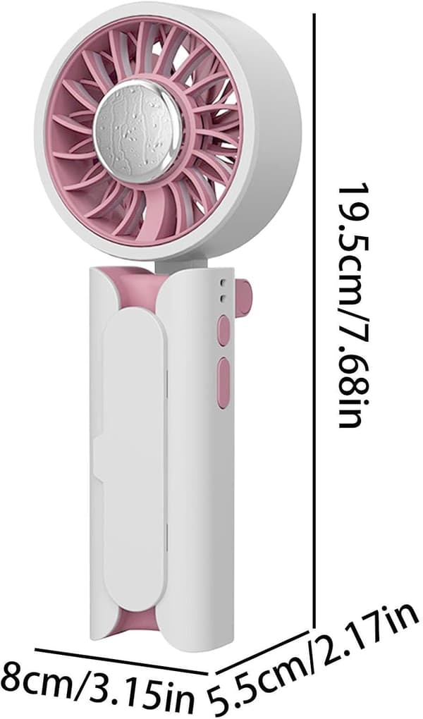 Bærbar ventilator med klips og mini blæserfunktion