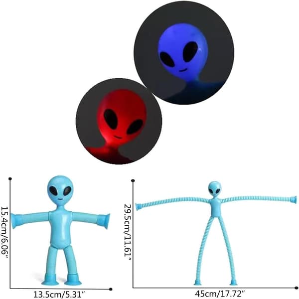 Sugkopp Teleskoprør Alien Ulike Former Elastisk Rør Alien Pedagogisk Dekompresjonsleketøy For Voksne Barn Teleskoprør Leketøy Without Lights