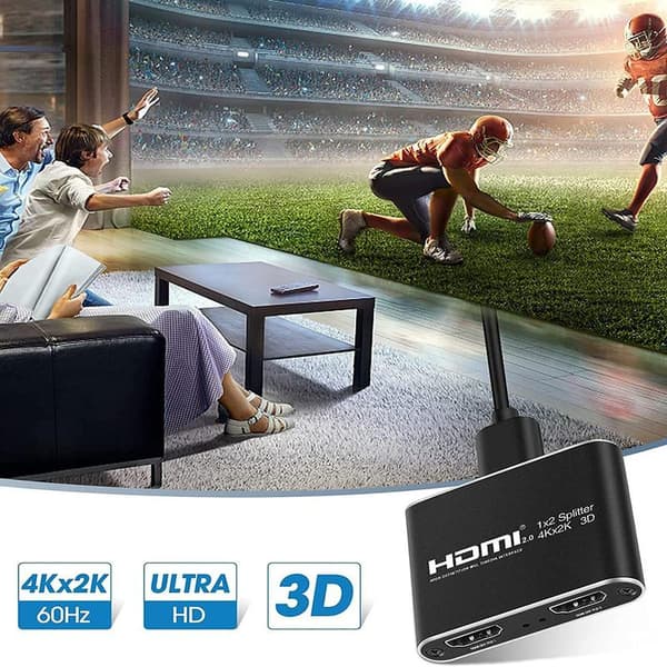 HDMI splitter 1x2 til 2 skærme 3D/4K/1080p 71