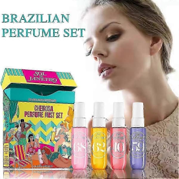Brasiliansk Parfymesett 4x30ml Unik Langvarig Eksotisk Duft Gavekolleksjon_jjs