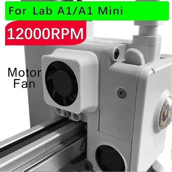 Sett for Bambu Lab A1 A1 Mini ekstruderingsmotor kjøleviftekit Auto Start-Stop Høyeffektiv stillegående vifte for 3D-printer