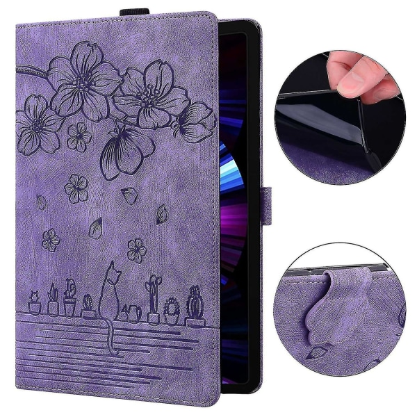 Sakura Cat-lærveske for Amazon Kindle Scribe 10.2 2022 Purple