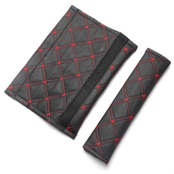 4st Cover Kuddar Axelkuddsfodral Rem Black&red