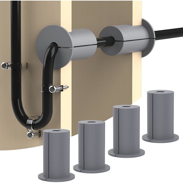 Starlink kaapelin reitityssarja 1" seinäreikään, kaapelin reitityssarja Starlinkille, Starlink läpivienti, Starlink kaapelin läpivientikumi Grey 4pcs