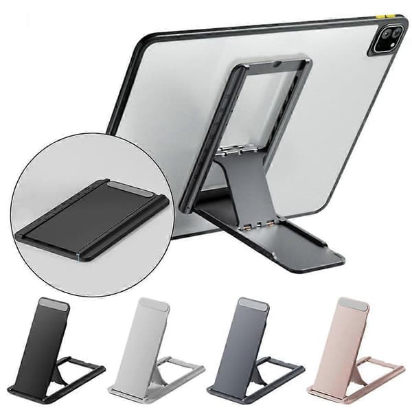 Justerbar tabletstander i aluminium, multifunktionel foldbar desktop J6C3 Light Gray 1pcs